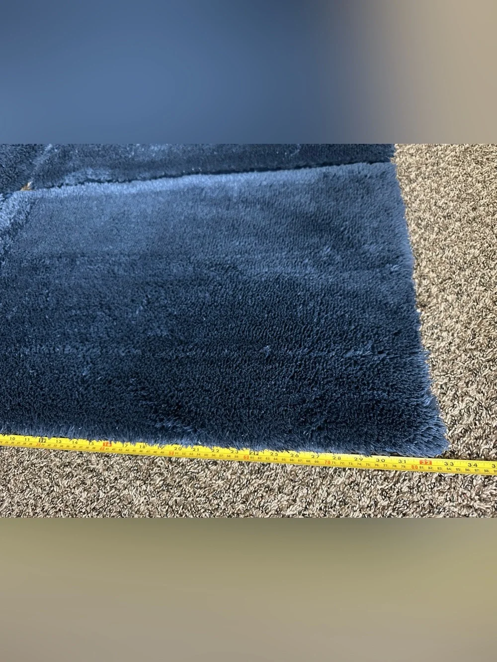 blue plush microfiber bathroom rugs - set of 4 (see photos for size)
